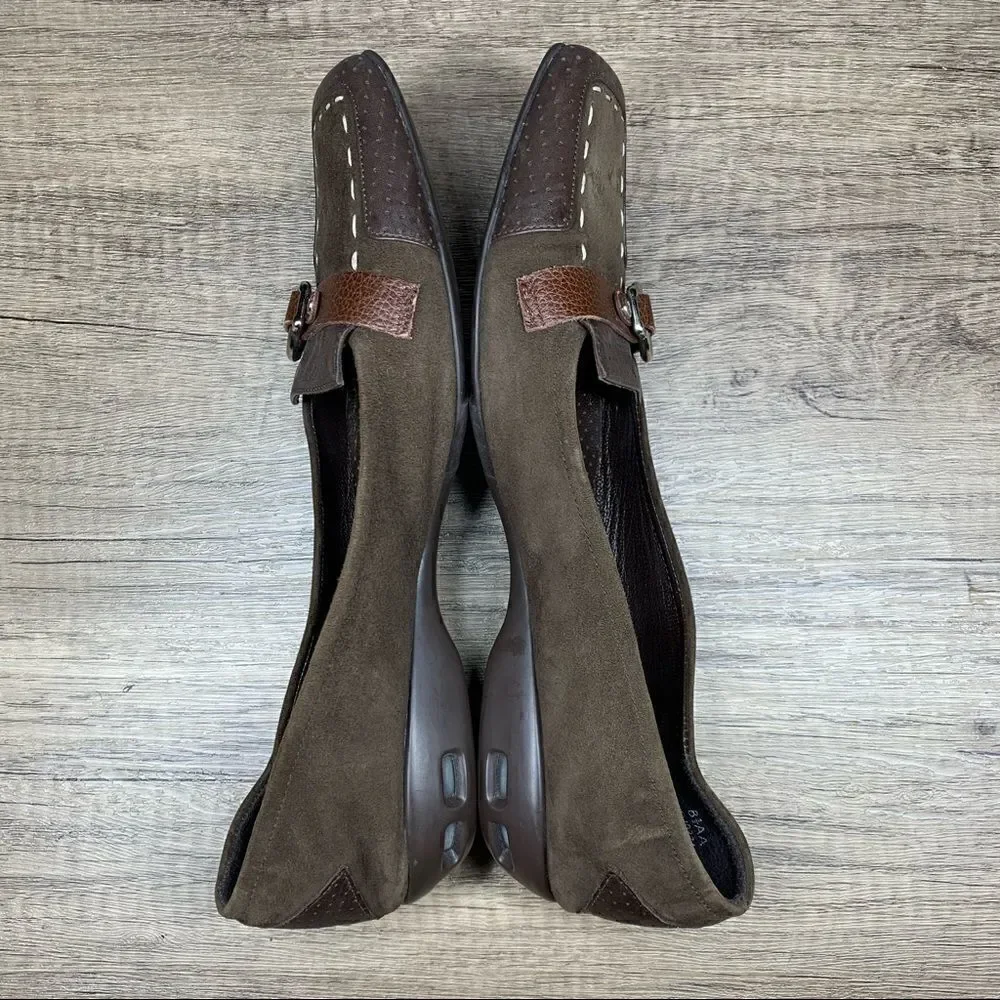 ‎Cole Haan D20334 Air Brown Square Toe Casual Loafers Flats shoes Women's 8.5AA